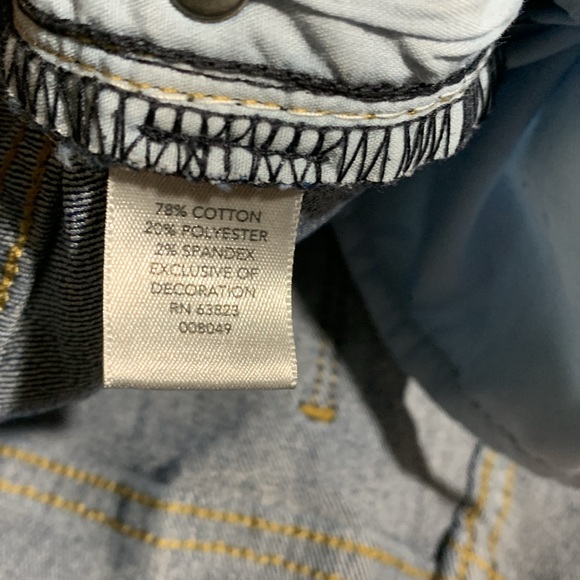 Christopher & Banks Jeans 12P Blue Stretchy Embroidery Straight Mid Rise Cotton - Picture 15 of 16